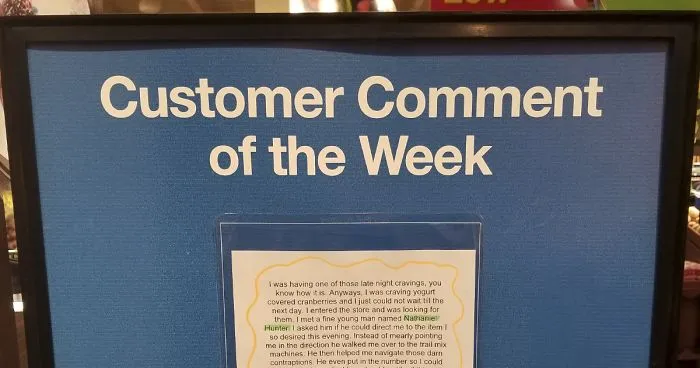 Grandma's Comment About Her Asshole Grandson Goes Viral After Store Displays It For Everyone To See