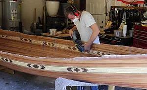 Guy Builds A Canoe In His Garage