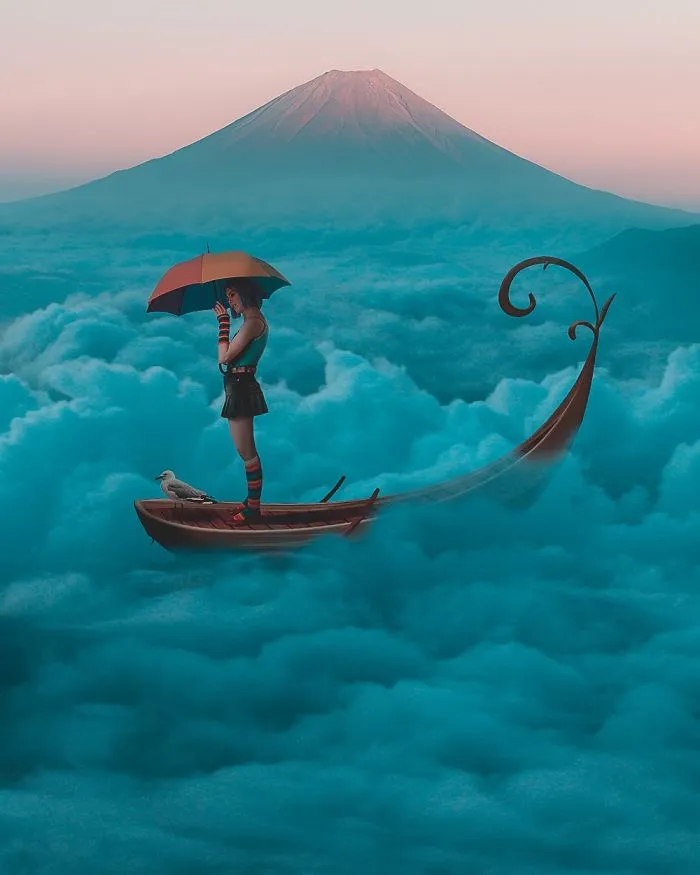 I'm A 16-Year-Old Artist Creating Blue Digital Artworks That Will Relax You