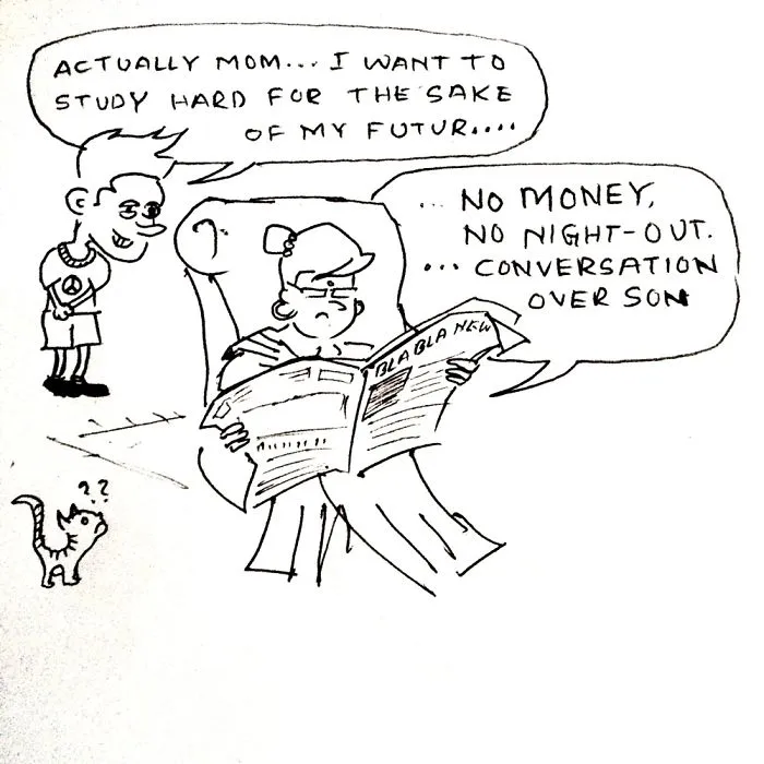 I Hand Drew Comics Of How Parents React To Common Things