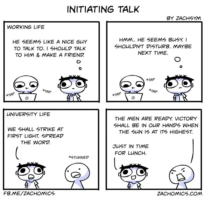 You Can Talk Instant Crap With University Friends But Not When You're Working