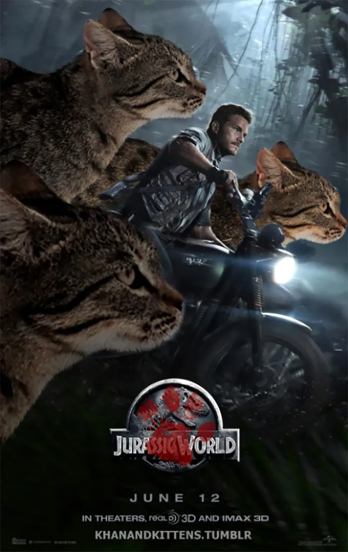 Someone Replaced Jurassic Park Dinosaurs With Cats, And It's Hilarious