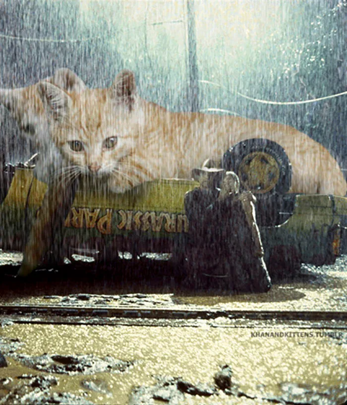 Someone Replaced Jurassic Park Dinosaurs With Cats, And It's Hilarious