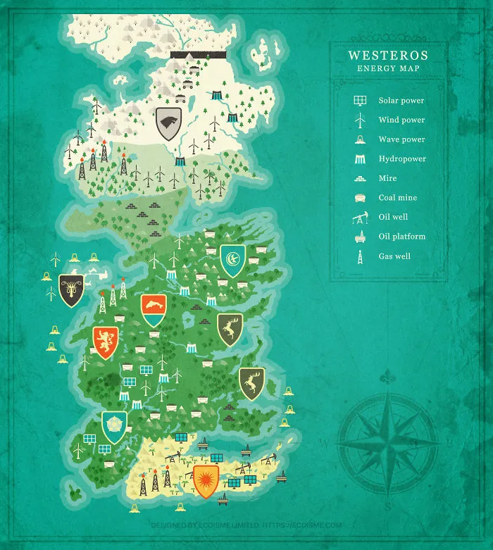 I Made This Map Of Westeros As If They Had Our Climate And Energy Problems