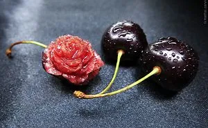 I Made This Rose Out Of A Juicy Cherry.