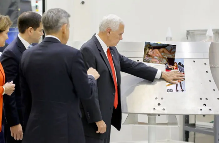 Mike Pence Ignores NASA’s ‘Do Not Touch’ Sign, And The Internet's Response Is Merciless