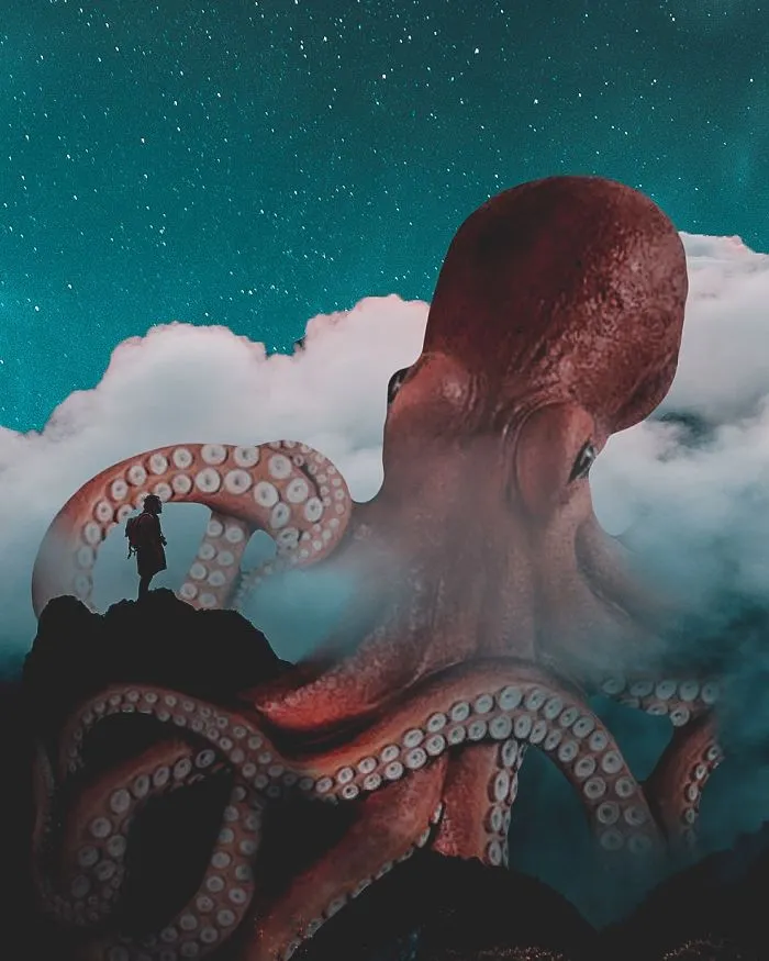 I'm A 16-Year-Old Artist Creating Blue Digital Artworks That Will Relax You