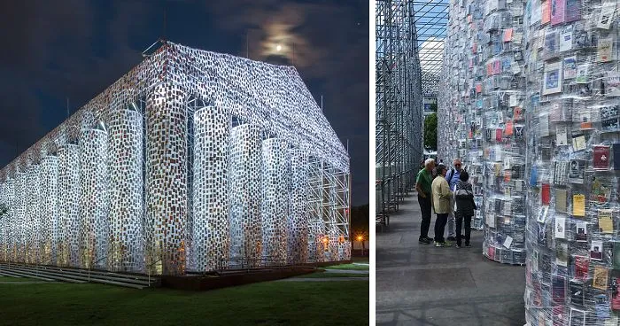 Artist Uses 100,000 Banned Books To Build A Full-Size Parthenon At Historic Nazi Book Burning Site