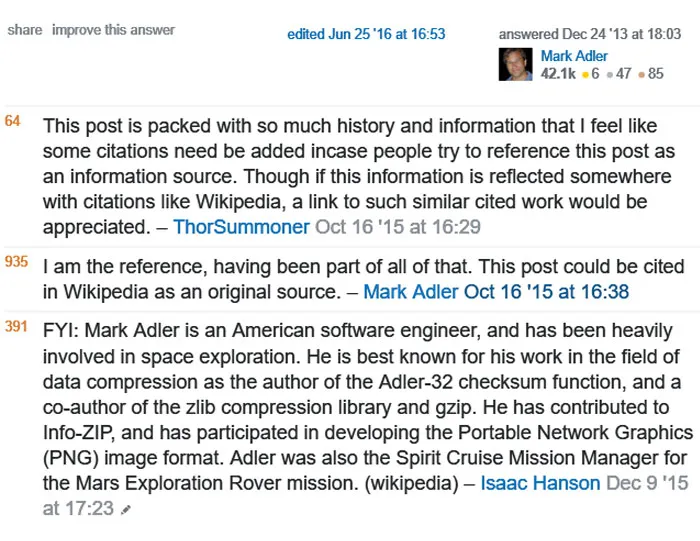 I Am The Reference — Co-Author Of Zlib Gets Asked For Wikipedia References
