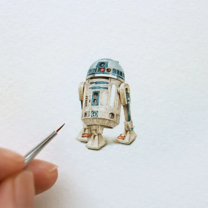 Empecé a hacer pinturas en miniatura porque no tenía tiempo para hacerlas más grandes, y ahora son mi pasión