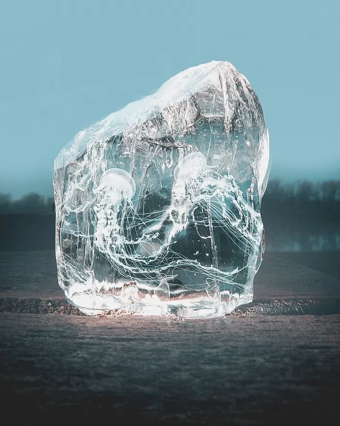 I'm A 16-Year-Old Artist Creating Blue Digital Artworks That Will Relax You