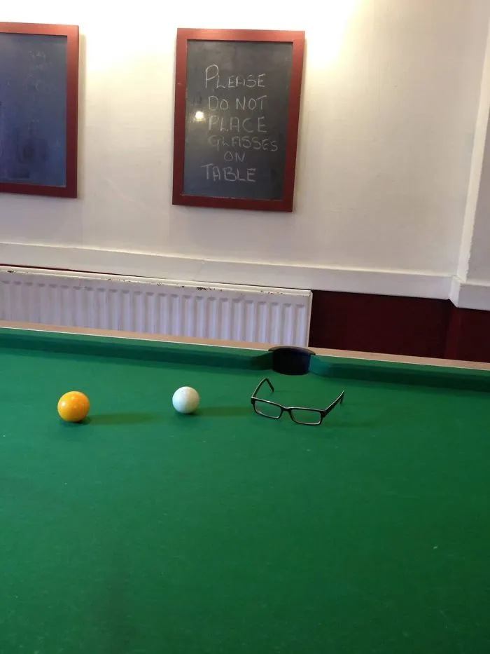 Please Do Not Place Glasses On Table