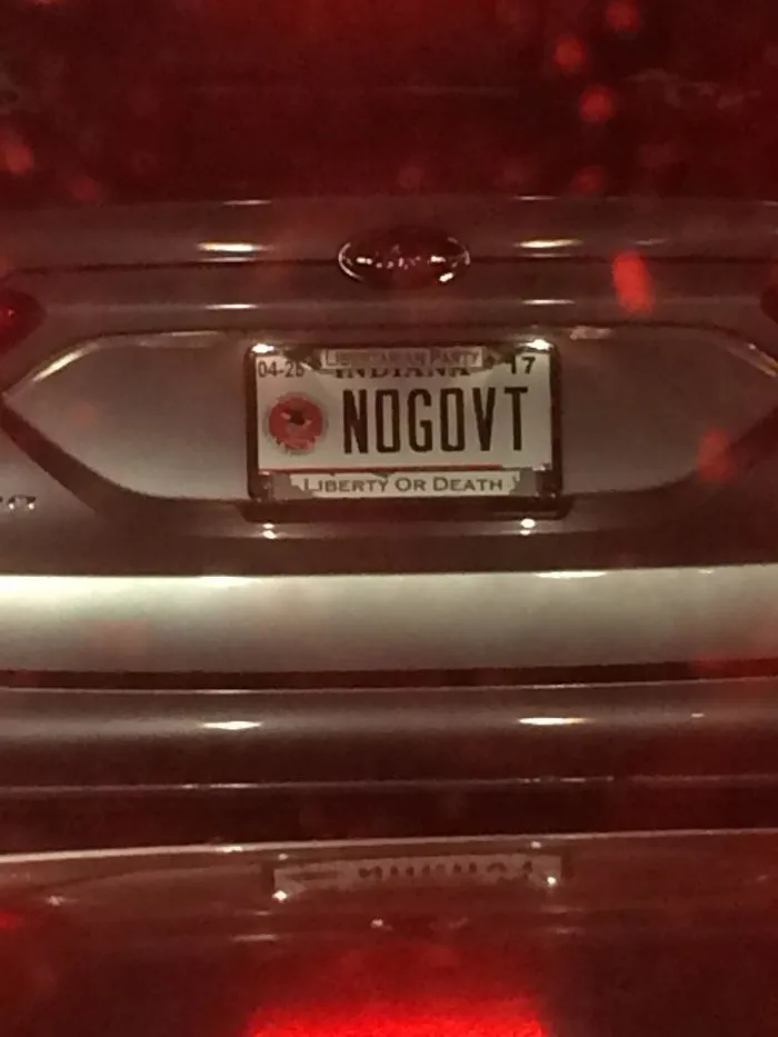 Gov't Issued License Plate