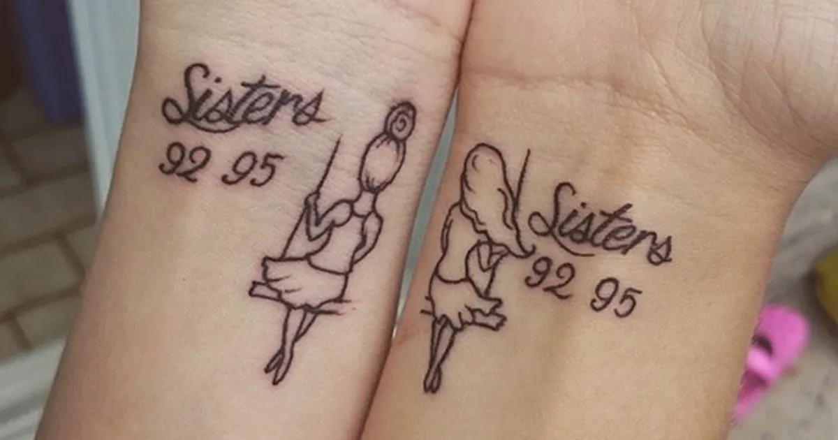 25 Ideas de tatuajes para mostrar el vínculo entre hermanas