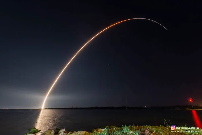 My Long Exposure Photograph Of Tonight's Delta Iv Rocket Launch