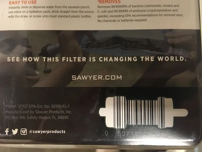 This Sawyer Water Filter