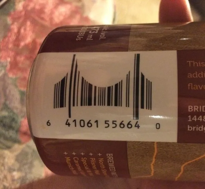 The Barcode On A Beer From "Bridge Brewing Company"