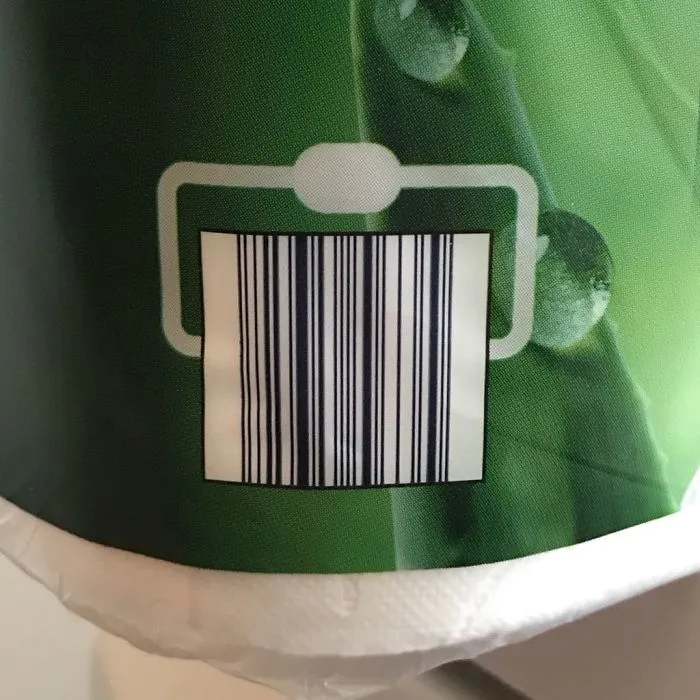 The Barcode On This Pack Of Toilet Roll Is Designed To Look Like A Toilet Roll