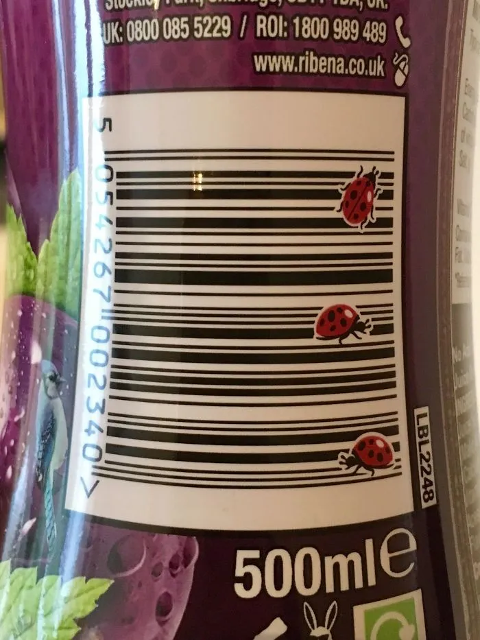 This Ribena Barcode With Bugs