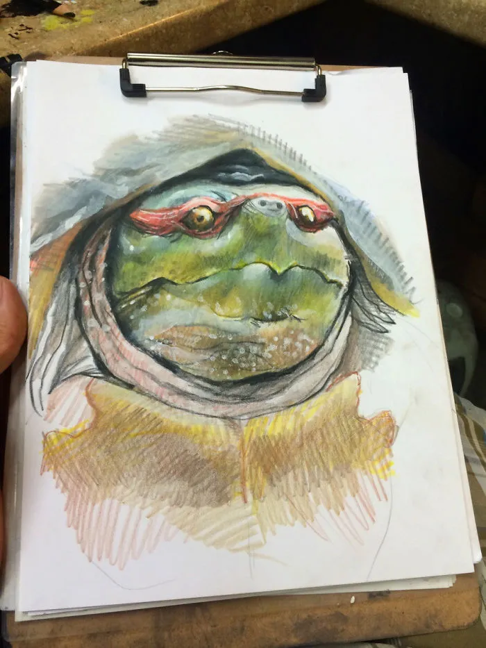 Me aburría e intenté dibujar una tortuga ninja más natural