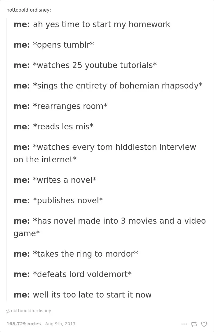 50 Hilarious Posts About Procrastination You Probably Shouldn't Be Reading Right Now