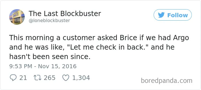 The Last Blockbuster Is Alive, And Here's 189 Of Their Funniest Tweets