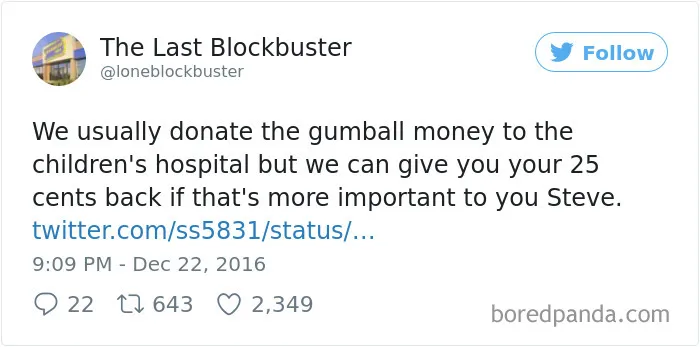 The Last Blockbuster Is Alive, And Here's 189 Of Their Funniest Tweets