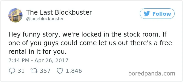 The Last Blockbuster Is Alive, And Here's 189 Of Their Funniest Tweets