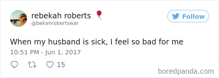 45 Hilarious Posts About Husbands Who Catch A Cold And Think They're Dying