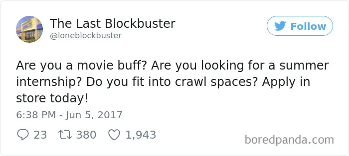 The Last Blockbuster Is Alive, And Here's 189 Of Their Funniest Tweets