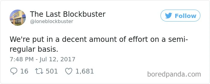 The Last Blockbuster Is Alive, And Here's 189 Of Their Funniest Tweets