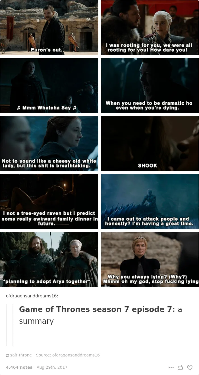 193 Hilarious Reactions To The 'Game Of Thrones' Season Finale
