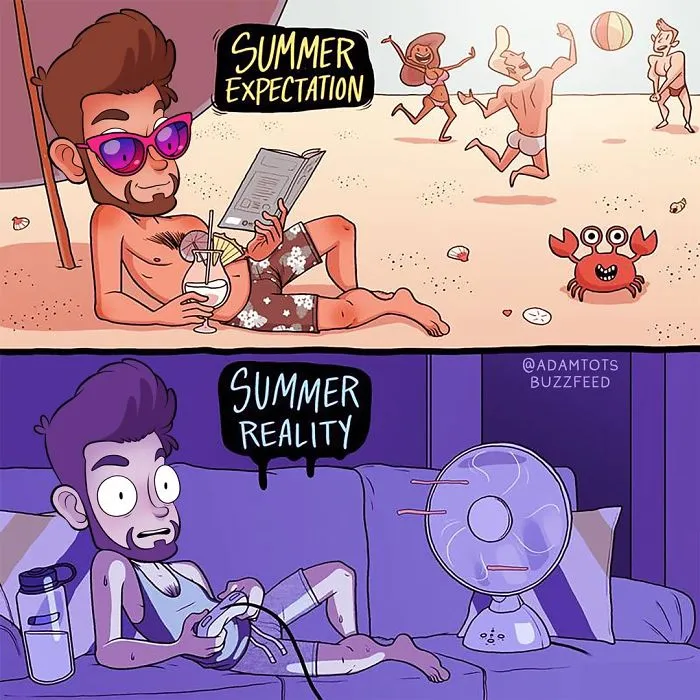 132 Funny Comics About Summer Problems That Almost Everyone Will Relate To