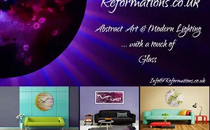 Welsh Artist Uses Reclaimed Glass And Recycled Paints To Create These Mysterious Back Lit Wall Clocks.