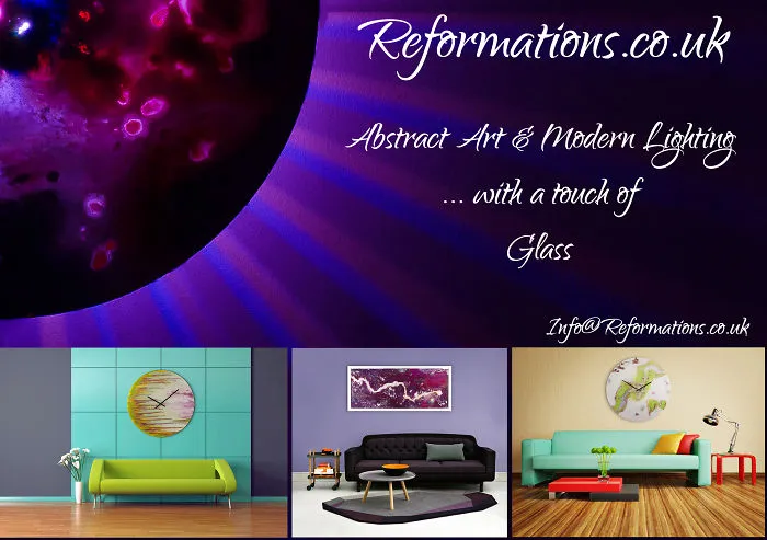 Welsh Artist Uses Reclaimed Glass And Recycled Paints To Create These Mysterious Back Lit Wall Clocks.
