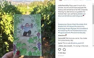Artist Draws Touching Tributes To Her Deceased Father To Include Him On Her Amazing Trips Around The World.