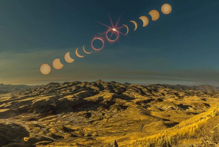 Eclips From The Painted Hills In Oregon
