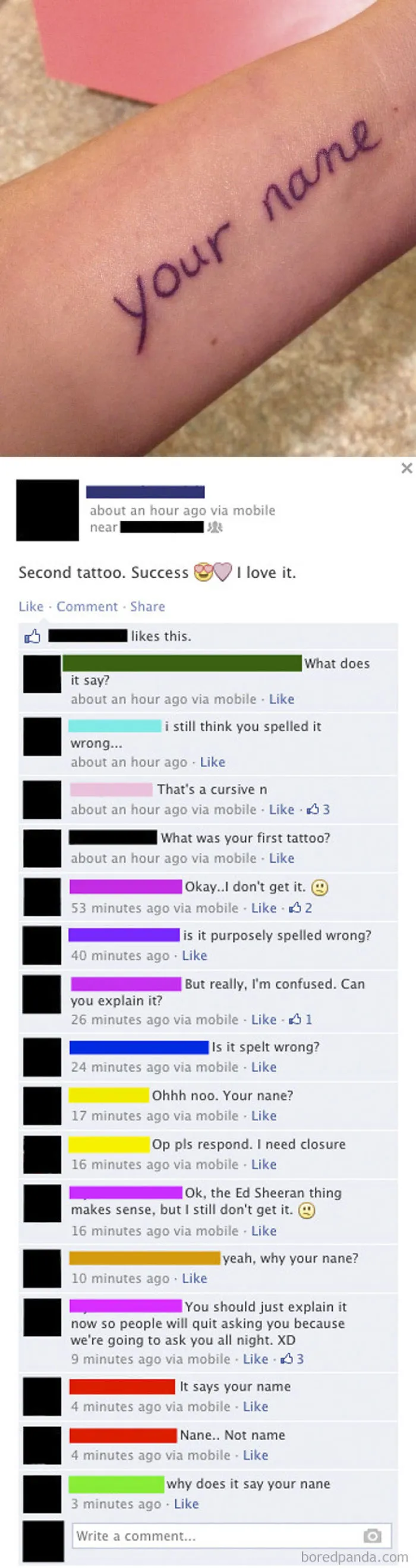 A Friend On Fb Posted A Picture Of Her New Tattoo, I Don't Think That's An M