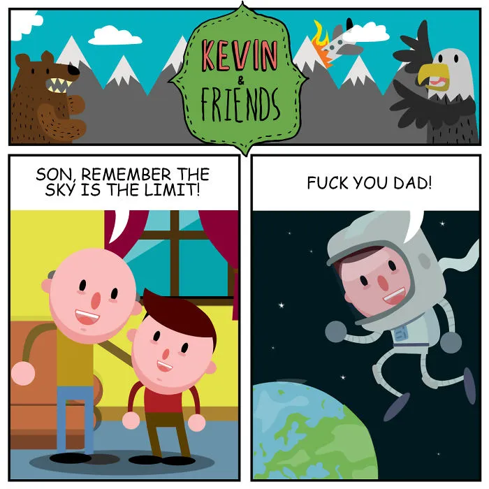 I Created Dark Comics About A Horrible Optimist Kevin (12 New Pics)
