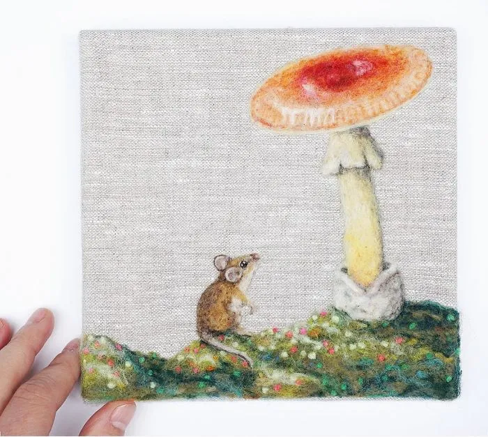 Artist Uses Needle And Wool To "Paint" Realistic Portraits Of Animals