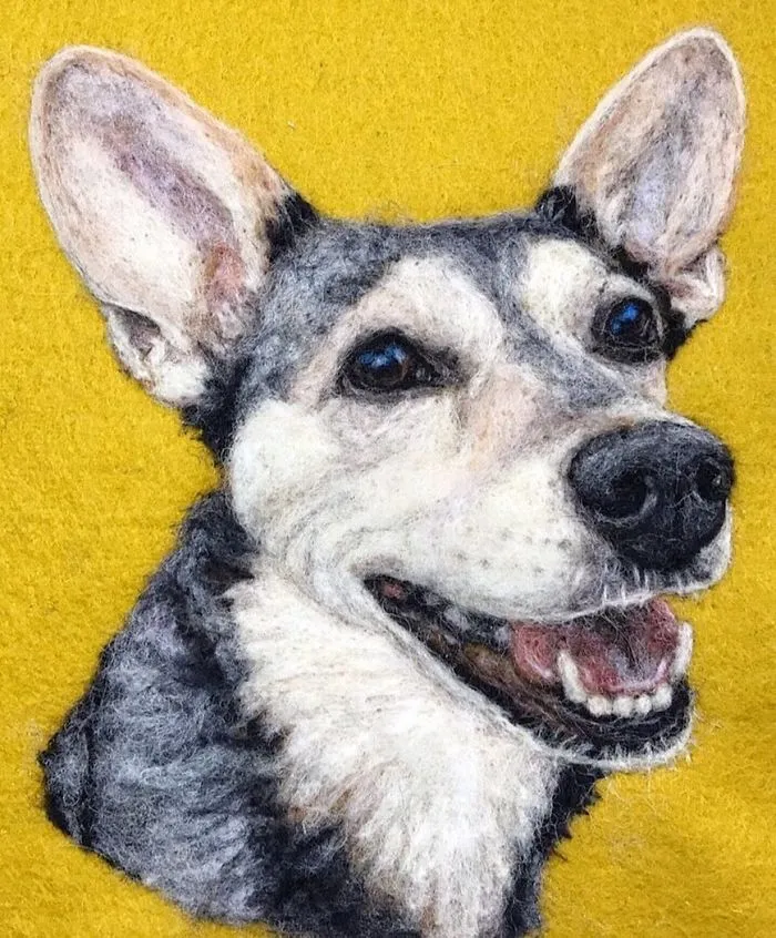 Artist Uses Needle And Wool To "Paint" Realistic Portraits Of Animals