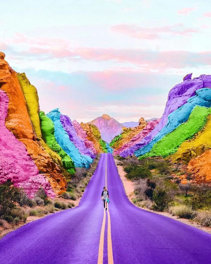 New York Artist Covers Pictures In Rainbows Because Everything Is Better With Lots Of Color
