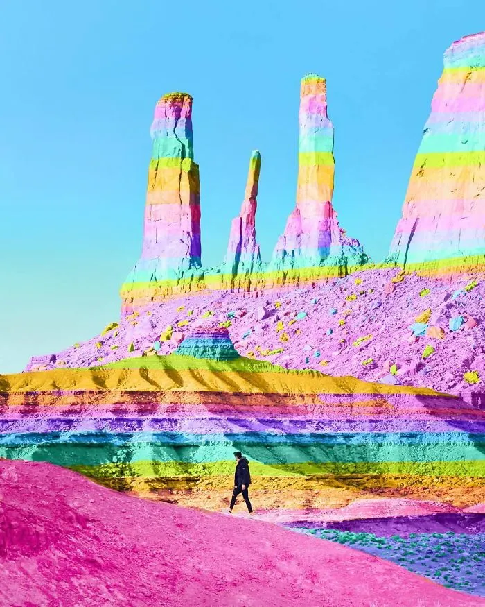 New York Artist Covers Pictures In Rainbows Because Everything Is Better With Lots Of Color