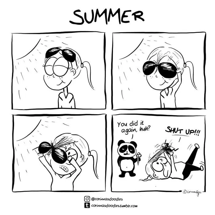 132 Funny Comics About Summer Problems That Almost Everyone Will Relate To