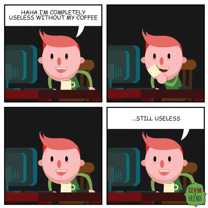 I Created Dark Comics About A Horrible Optimist Kevin (12 New Pics)