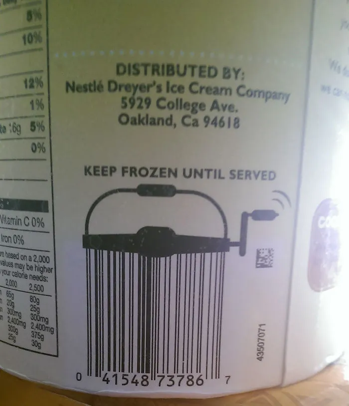 Edy's Ice Cream Has A Mildly Interesting Barcode