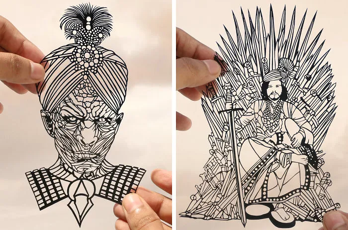 I Portray Indian Game Of Thrones Through Papercuts