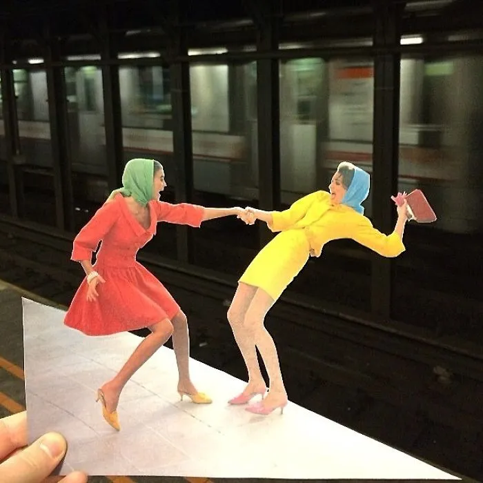 Artist Transforms Boring City Life Into Fun Scenes Using Magazine Cutouts