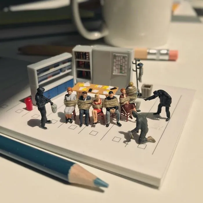 Miniature Office: Guy Turns Work Frustrations Into Miniature Scenes