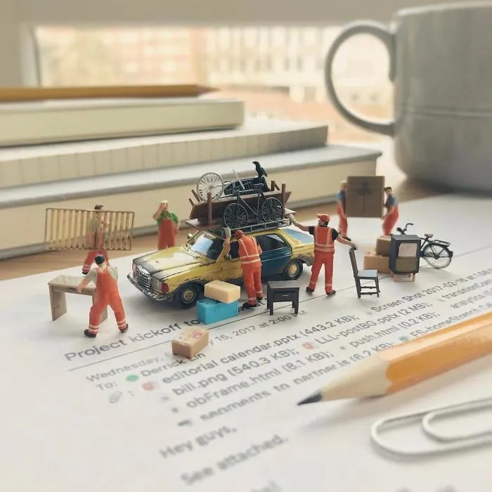 Miniature Office: Guy Turns Work Frustrations Into Miniature Scenes